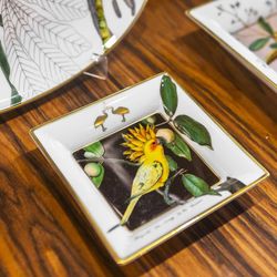 Quadratisches Porzellantablett S in Multicolor, 12,5 x 12,5 x 2,6 cm | Amazonas