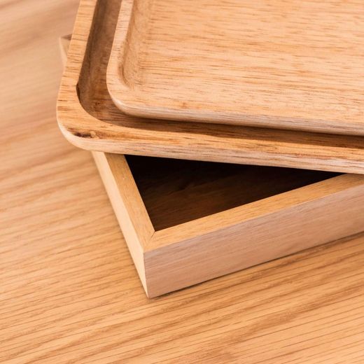 Plateau en acacia naturel, 29,5 x 12 x 3,5 cm