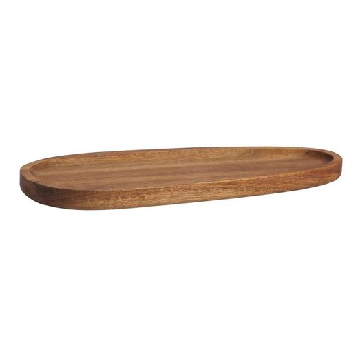 Bandeja de madera de acacia en marrón, 30 x 12 x 2 cm | Acacia