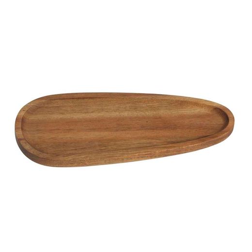 Bandeja de madera de acacia en marrón, 30 x 12 x 2 cm | Acacia