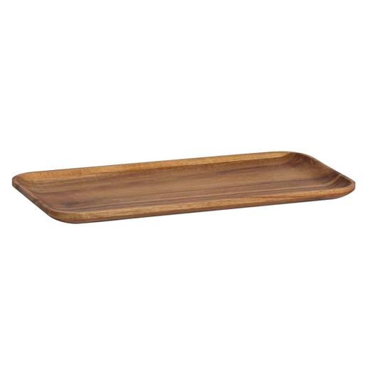 Bandeja de madera de acacia en marrón, 32 x 15 x 2 cm | Acacia