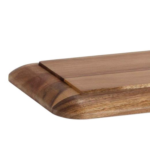 Bandeja de madera de acacia en marrón, 32 x 15 x 2 cm | Acacia