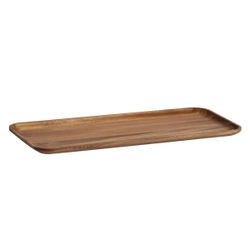 Bandeja de madera de acacia en marrón, 40 x 17 x 2 cm | Acacia