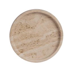 Bandeja de mármol en beige, 20 x 20 x 2,5 cm | Round