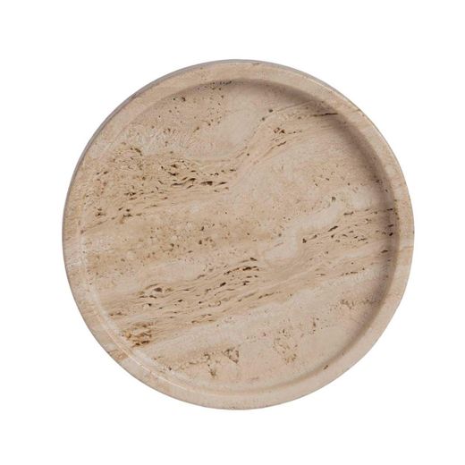 Bandeja de mármol en beige, 20 x 20 x 2,5 cm | Round