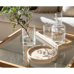 Plateau en marbre beige, 30 x 13 x 3 cm | Travertin