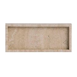 Plateau en marbre beige, 30 x 13 x 3 cm | Travertin