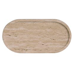 Bandeja de mármol en beige, 30 x 15 x 2 cm | Oval