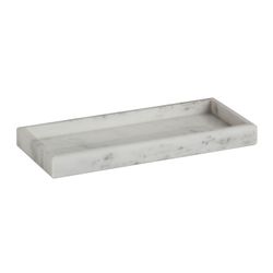 Plateau en marbre blanc et gris, 30 x 13 x 3 cm | marbre