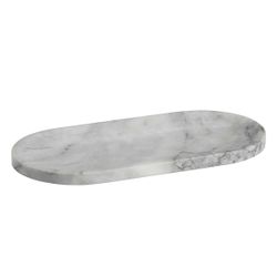 Bandeja de mármol en blanco y gris, 30 x 15 x 1,5 cm | Illusione