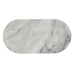 Bandeja de mármol en blanco y gris, 30 x 15 x 1,5 cm | Illusione