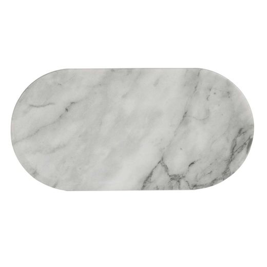 Bandeja de mármol en blanco y gris, 30 x 15 x 1,5 cm | Illusione