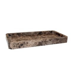 Bandeja de mármol en marrón, 25,5 x 14,5 x 2 cm | Royal