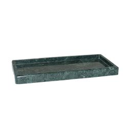 Bandeja de mármol en verde, 25 x 12,5 x 2 cm | India