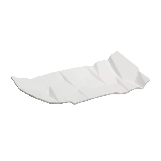Bandeja de porcelana en blanco, 29,4 x 19,7 x 4,3 cm | Matrix