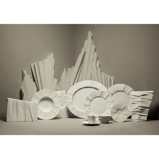 Plateau en porcelaine blanche, 29,4 x 19,7 x 4,3 cm | Matrice