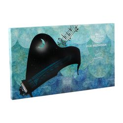 Vassoio in porcellana multicolore, 41,8 x 25,1 x 1,8 cm | Per Beethoven