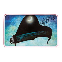 Vassoio in porcellana multicolore, 41,8 x 25,1 x 1,8 cm | Per Beethoven