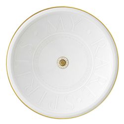 Porzellantablett My Rare Spirits Weiß/Gold, Ø42x1,1cm