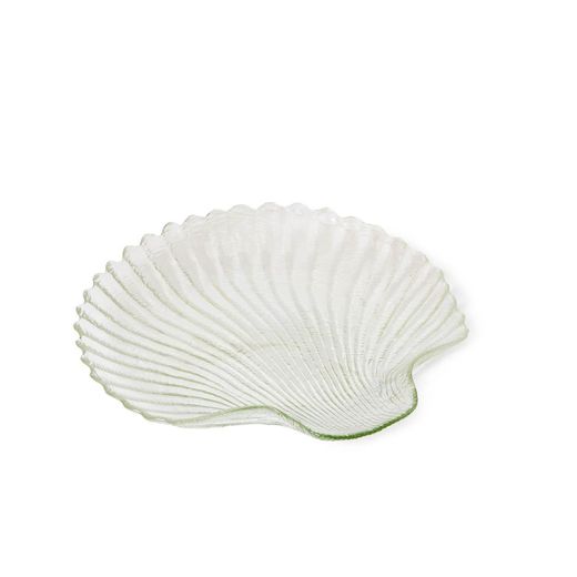 Bandeja de vidrio en transparente, 17 x 17 x 2 cm | Shell