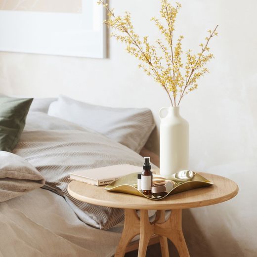 Decorative tray made of steel in gold, 30 x 23 x 4 cm | waves