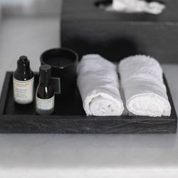 Plateau noir à effet tableau, 25,5 x 12 x 2,5 cm