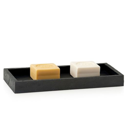 Plateau noir à effet tableau, 25,5 x 12 x 2,5 cm