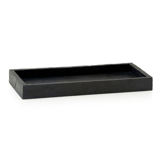 Δίσκος με εφέ μαυροπίνακα, 25,5 x 12 x 2,5 cm, μαύρο