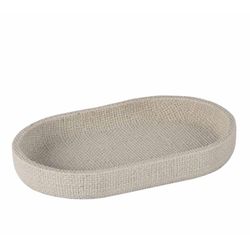 4-piece beige polyresin bathroom set | Texture