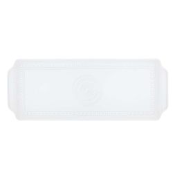 Ornamentbricka i porslin, 39,9x15,3x1,4 cm