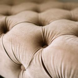 Tufted velvet upholstered bench