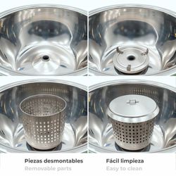 Churrasqueira a carvão de mesa sem fumaça com ventilador cinza escuro, 35x35x25 cm | Cratera