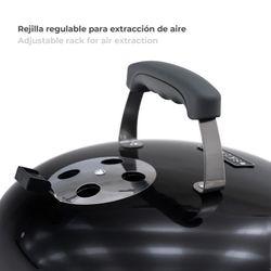 Sort bærbar grill i trækul, 37x37x44 cm | Tahoe