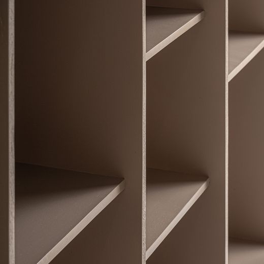 Barra de bar de madera de acacia y mármol en marrón y negro, 243 x 65 x 110 cm | Kleit