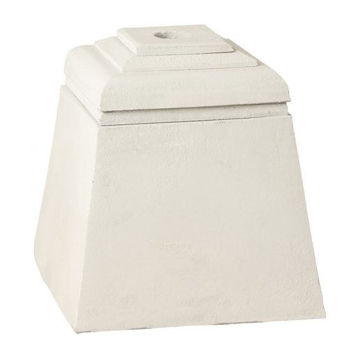 Base de Sombrilla de Piedra Blanca, 28x28x30 cm