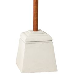 Pied de parasol en pierre blanche, 28x28x30cm