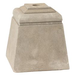Base de guarda-sol de pedra cinza, 28,5x28,5x29cm