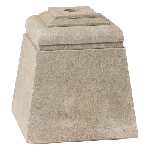 Base de Sombrilla de Piedra Gris, 28,5x28,5x29 cm