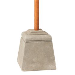 Base de guarda-sol de pedra cinza, 28,5x28,5x29cm