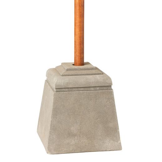 Base de guarda-sol de pedra cinza, 28,5x28,5x29cm