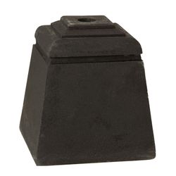 Base de guarda-sol de pedra preta, 28,5x28,5x29cm