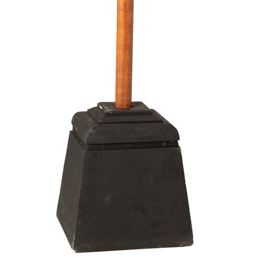 Base de guarda-sol de pedra preta, 28,5x28,5x29cm