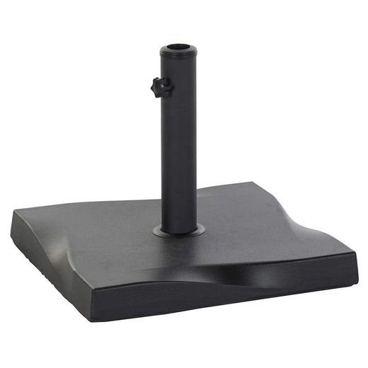 Base de Sombrilla Regulable de Hormigón Negra, 44,5x44,5x36 cm