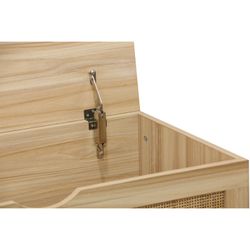 Malle en mélamine et rotin naturel, 80 x 40 x 40 cm | Décor