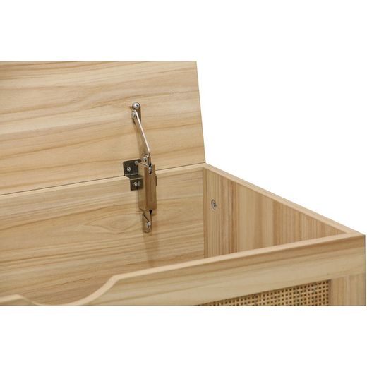 Malle en mélamine et rotin naturel, 80 x 40 x 40 cm | Décor