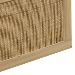 Malle en mélamine et rotin naturel, 80 x 40 x 40 cm | Décor