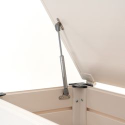 White/beige PVC garden chest, 123 x 48 x 56 cm | Tuscany Evo