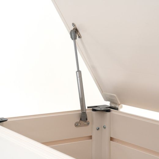 White/beige PVC garden chest, 123 x 48 x 56 cm | Tuscany Evo