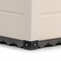 White/beige PVC garden chest, 123 x 48 x 56 cm | Tuscany Evo