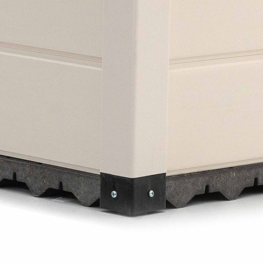 White/beige PVC garden chest, 123 x 48 x 56 cm | Tuscany Evo